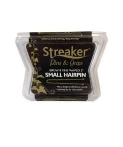 Streaker Brown Fine Waved 2" Small Hairpins