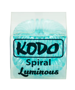Kodo Luminous Green Spiral Hair Bobbles
