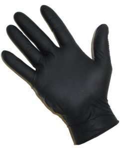 PREMIUM BLACK NITRILE POWDER FREE GLOVES- BOX OF 100