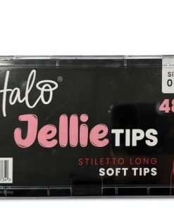 Halo jellie nail tips long stiletto, assorted (480)