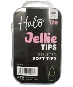 Halo jellie nail tips stiletto, assorted (120)