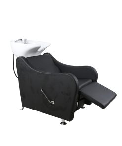 Salon Fit Manhattan Back Wash Unit Black with White Basin