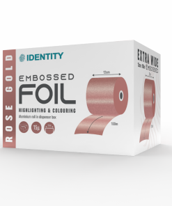 Identity Extra Wide Foil Embossed 120mm x 100m - Rose Gold