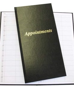 Black Appointment Book 3 Column