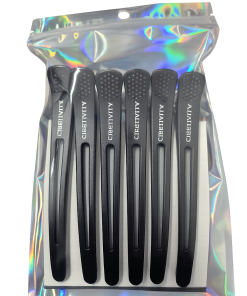Plastic/ Metal Section clips 6pk Black and silver