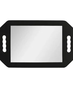 Foam Back Mirror Two Handed 41x25cm - Black
