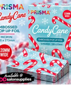 PRISMA Candy Cane Embossed Pop-Up Hair Foil – 120mm Wide – 13 Micron